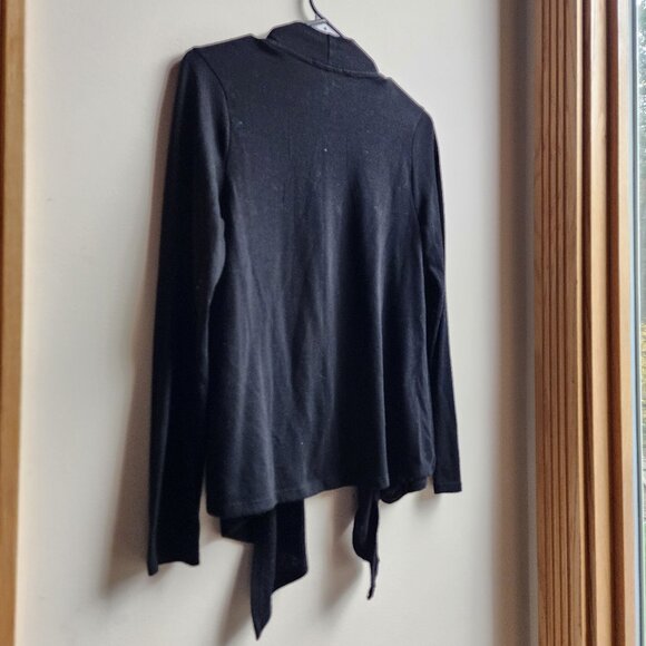 Ambiance Black Angled Open Cardigan Size Large - Picture 10 of 16